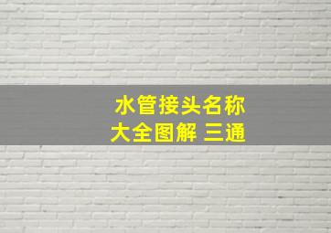 水管接头名称大全图解 三通